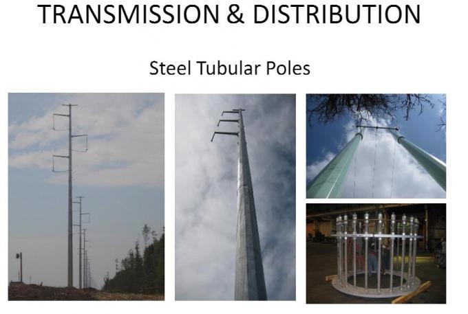 12M 16KN röhrenförmiger elektrischer Stahlpole für Verteilungs-Linie Getriebe-Projekt 2