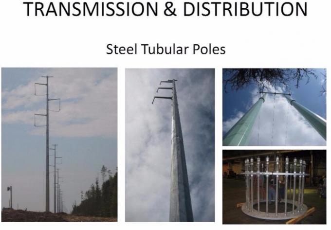 Philippinen NGCP Standard galvanisierter Stahl-Pole, Netzverteilung Pole 1