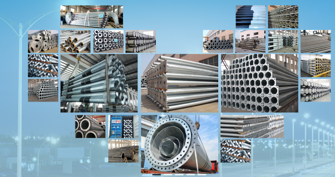 110kv Galvanisation ASTM A123 elektrische Stahlpolen 2