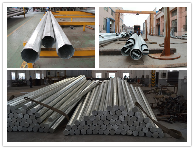 15m 1200 Dan Electrical Galvanized Steel Pole für äußere Verteilungs-Linie 0