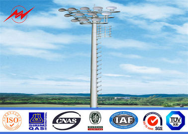China 25M Galvanzied hoher Mast im Freien Pole mit 6 Lichtern für Flughafenbeleuchtung fournisseur
