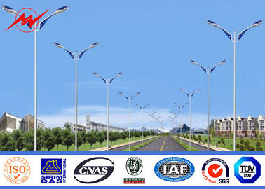China Einzelne Mast-Straßen-StahlLichtmaste der Arm-Q235 hohe galvanisierten StraßenlaternePole fournisseur