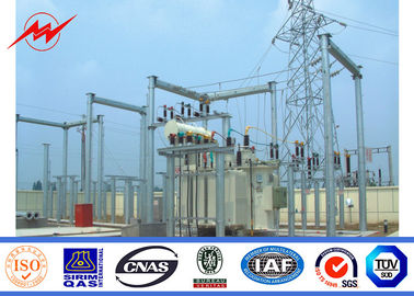 China galvanisierte Electric Power-Fernleitung Röhren- Stahl-Polen des heißen Bad-10kV fournisseur