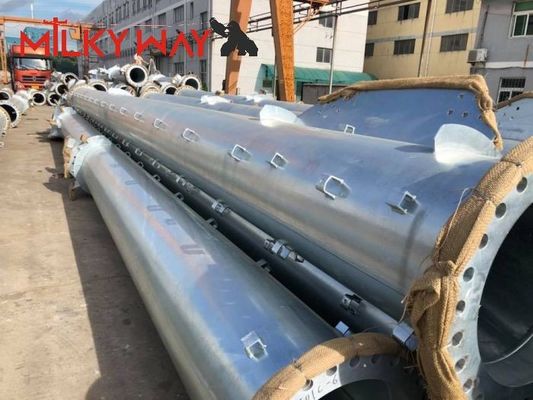 China 16m 18m Höhe Konischer Strommast 5mm Dicke ASTM A123 Verzinkungsstandard fournisseur
