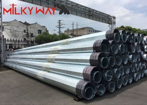 China 17m Feuerverzinkter Stahlmast für Stromübertragung 1200daN Last ASTM A123 fournisseur