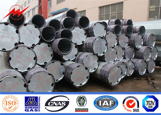 China 69KV Stromleitungen galvanisierten röhrenförmigen elektrischen Stahlpolen mit Bitumen fournisseur