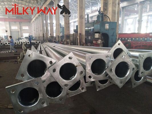 Qualität  Customizable Street Light Poles with Lengths up to 14 Meters Without Slip Joint and Multiple Flange Mounted or Planted Type Options Fabrik