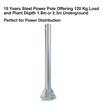 Qualität  15 Years Warranty Steel Power Pole with 120 Kg Load Capacity and 1.8m or 2.3m Plant Depth for Power Distribution Fabrik