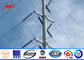 8 versah Doppelleitung galvanisierter Stahl-Pole für Linie der elektrischen Energieübertragung 165kv mit Seiten fournisseur