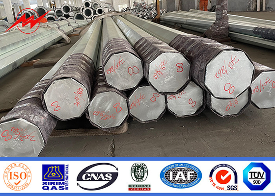 Hot Dip Galvanized elektrische Übertragungsstange für starke Windwiderstand und Haltbarkeit fournisseur