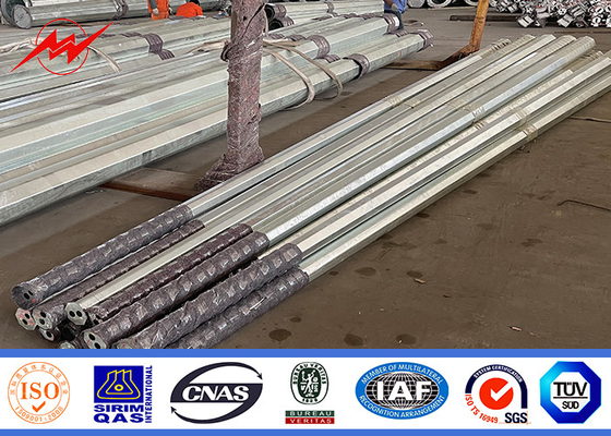 Hot Dip Galvanized Power Transmission Pole mit automatischer Unterwasserbogenschweißtechnik fournisseur