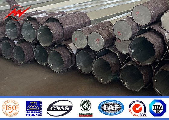 Hot Dip Galvanized Power Transmission Pole mit automatischer Unterwasserbogenschweißtechnik fournisseur
