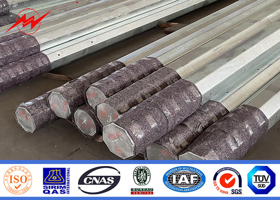 Hot Dip Galvanized Power Transmission Pole mit automatischer Unterwasserbogenschweißtechnik fournisseur