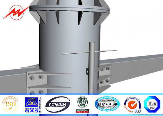 11M Stahl galvanisierte elektrische Leistung Pole für obenliegende Übertragungsleitung