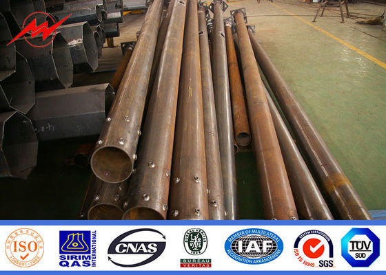 12m heißes Bad doppelten Armes galvanisierte Stahlpfosten für Straßenlaterne