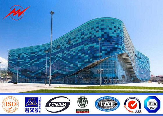 40m polygonale hohe Mastpfosten-Sportzentrumbeleuchtung mit Handkurbel