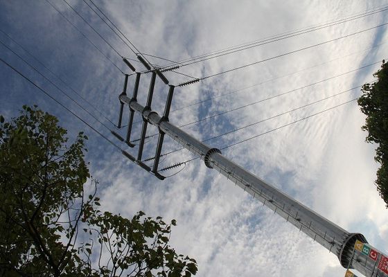220kv Q345 galvanisierte Pfosten der elektrischen Leistung für elektrische Linie