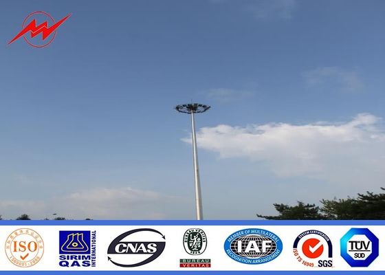 25 Meter multisided Pulver beschichteten hohen Mastpfosten mit 6*1000 Watt HPS
