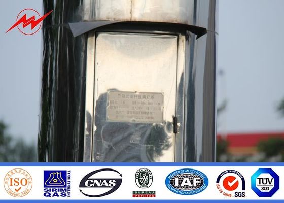 25 Meter multisided Pulver beschichteten hohen Mastpfosten mit 6*1000 Watt HPS