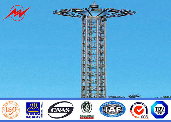30m Q235 HDG galvanisierten hohen Mast Polen mit Lichtern 400w HPS