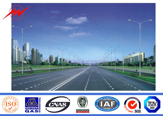 HDG 3mm 10m verdoppeln Outreach galvanisierter Stahl-Pole mit dem Querarm