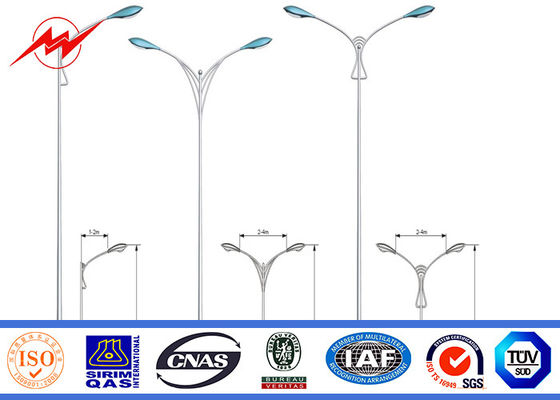 HDG 3mm 10m verdoppeln Outreach galvanisierter Stahl-Pole mit dem Querarm