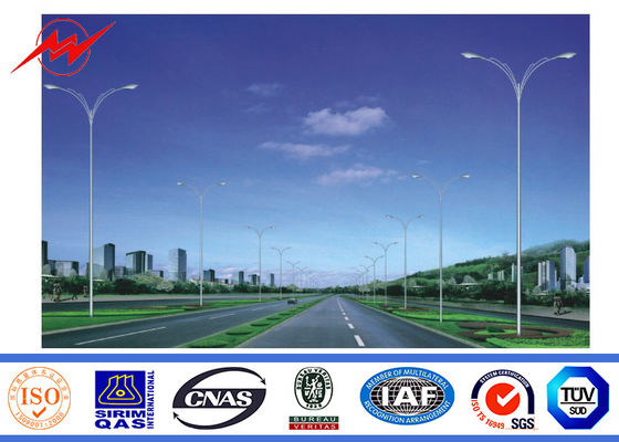 HDG 3mm 10m verdoppeln Outreach galvanisierter Stahl-Pole mit dem Querarm