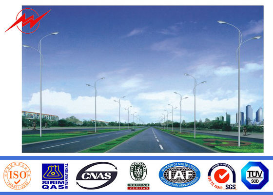 Malerei HDG 9m Doppel- Outreach galvanisierter Stahl-Pole mit Querarm zwei