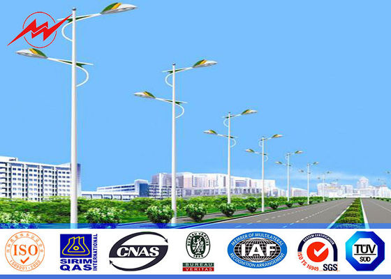 Rundes/achteckiges 8m heißes Bad galvanisierte StraßenlaternePolen mit 30w LED