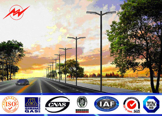 Rundes/achteckiges 8m heißes Bad galvanisierte StraßenlaternePolen mit 30w LED