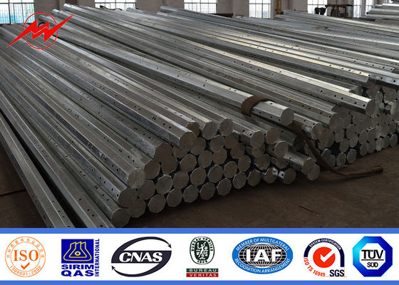 Niederspannungs-elektrische Metall-Strommaste Q345 HDG 32M 20KN/warm gewalzter Stahl-Pole