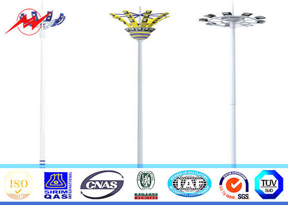 Galvanisierter 30M hoher Mast Pole mit Handkurbel für Parkplatz-Beleuchtung