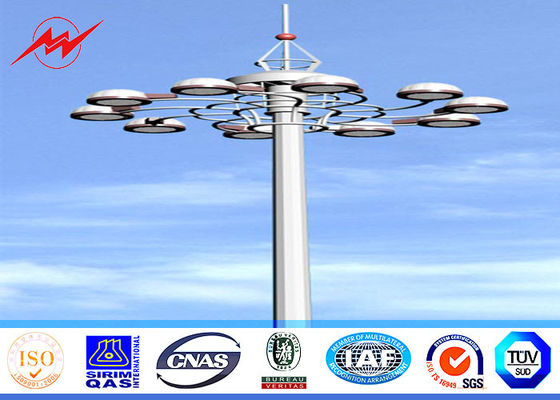 12 Seiten 40M beleuchtet hohes Material Mast-Polen Gr50 mit runder Platte 8