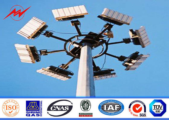 Hoher Mast Pole des Flughafen-30M HDG mit doppelter Laternenplatte für 100 Quadratmeter Stadionsbeleuchtung