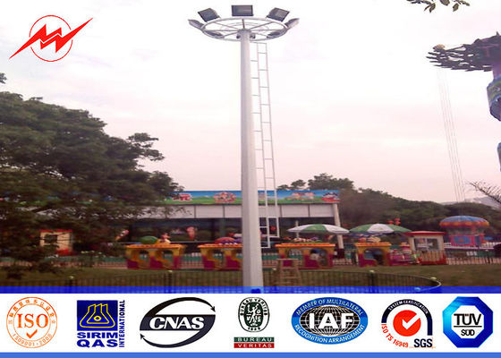 Drei Abschnitte 20M achteckiger hoher Mast Pole mit elektrischem rasing System der Plattform nicht