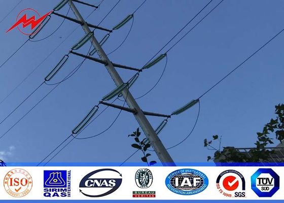 20M 16KN 4mm thikcness Stahlstrommast für Linie der elektrischen Leistung mit weißer Pulverbeschichtung