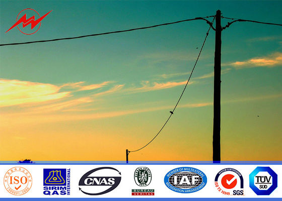 11.8M 50KN 6mm Thikcness Stahlstrommast für Turm der elektrischen Leistung