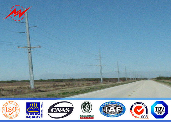 40ft 3KN 4mm Stärke-Metall-Strommaste Q345 Material galvanisierter Stahl-Pole