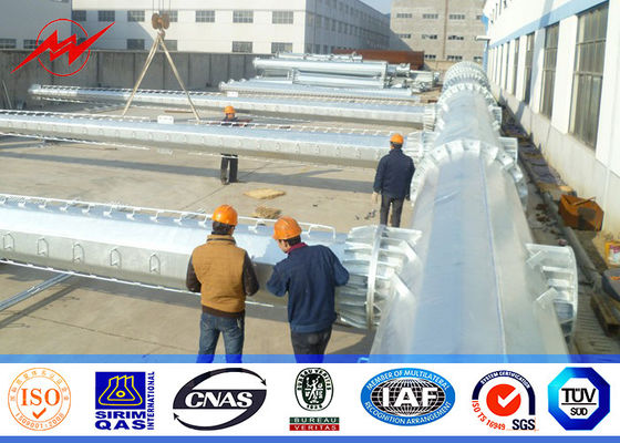 Achteckige Niederspannung 8M röhrenförmige Stahlkonstruktionen Electric Power Pole 69kv