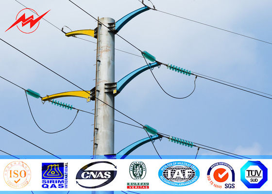 70ft Stahlkopfplatte-Schweißens-Stahlelektrische leistung Pole 69kv Lasts-1250kg