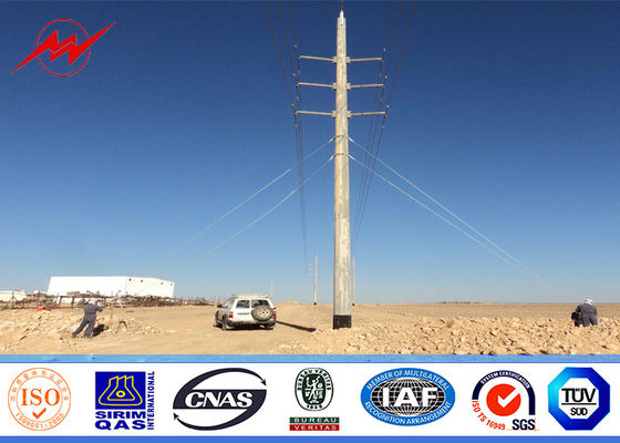70ft Stahlkopfplatte-Schweißens-Stahlelektrische leistung Pole 69kv Lasts-1250kg