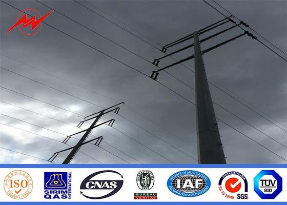 Hochfeste Q235 galvanisierte gerade Metallstrommaste Columniform