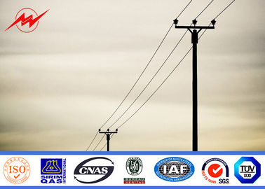 Achteckige Doppelleitungs-elektrischer galvanisierter Stahl-Pole anerkannter