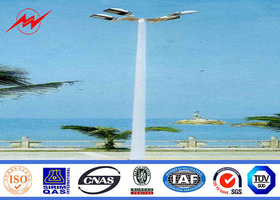 Fachmann 25m 8 Seiten galvanisierter quadratischer heller Stahlpole im Freien 10 KV ~550 KV