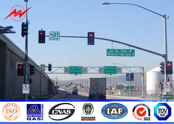 4m Küsten-Autobahn-Verkehrszeichen-Polyester-Ampel Pole mit doppelter Klammer