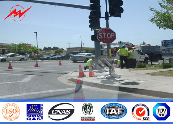 4m Küsten-Autobahn-Verkehrszeichen-Polyester-Ampel Pole mit doppelter Klammer