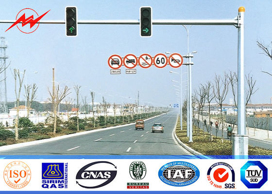 Konisch/ringsum 5m Pulver-Beschichtung galvanisierte Stahl-Polen für Verkehrs-System