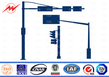 3m Schnellstraßen-Ampel Pole, 1500mm doppeltes Klammer-Überführungs-Metall helle Polen