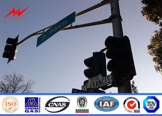 Ampel-Zeichen der Gewohnheits-4.5m Höhe galvanisierte mit einzelner Klammer