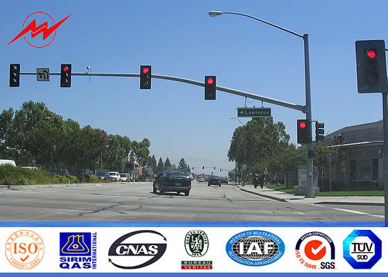 Ampel-Zeichen der Gewohnheits-4.5m Höhe galvanisierte mit einzelner Klammer